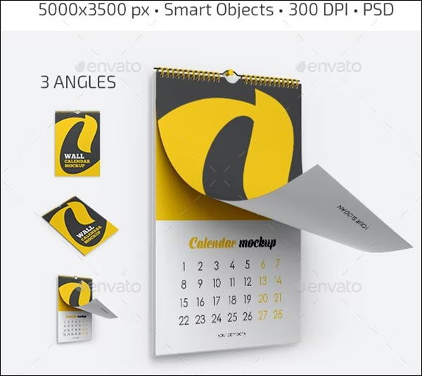 Calendar Set Mockups Free & Premium Calendar Set Mockup